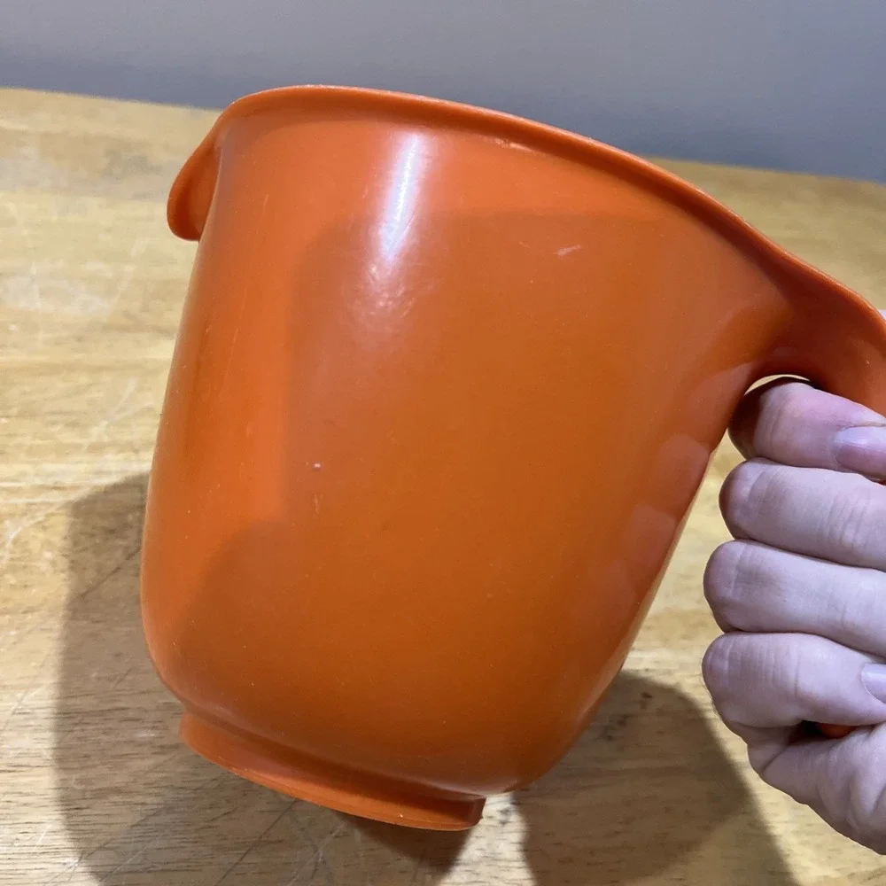 Vtg Rubbermaid‎ Orange Grip N Mix 1.5 Qt 6 Cup 2661 Measure In Bowl 1970s Batter